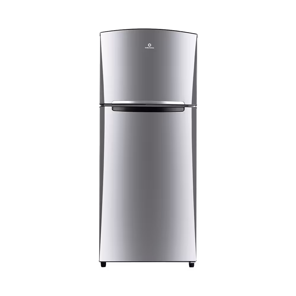 Refrigeradora Indurama RI-475 No Frost Croma acabado croma vista frontal encuéntrala en granhogar