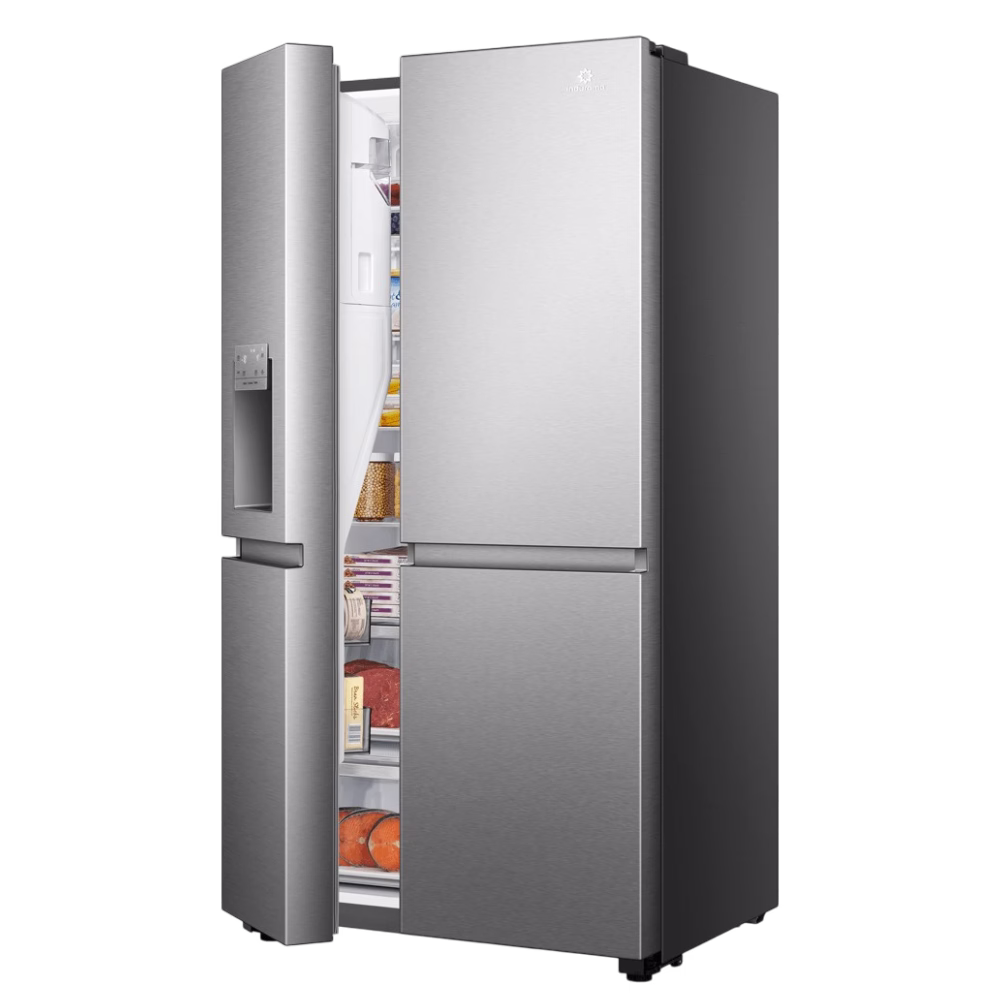 Refrigeradora RI-790I Side by Side Croma Indurama con puerta derecha abierta, encuéntralo en granhogar