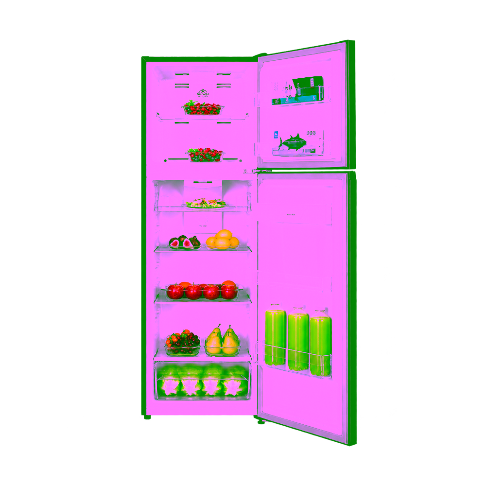 Refrigeradora Mabe RMN245PAERX0 de 243 litros No Frost color silver con puertas abiertas adquiere en granhogar