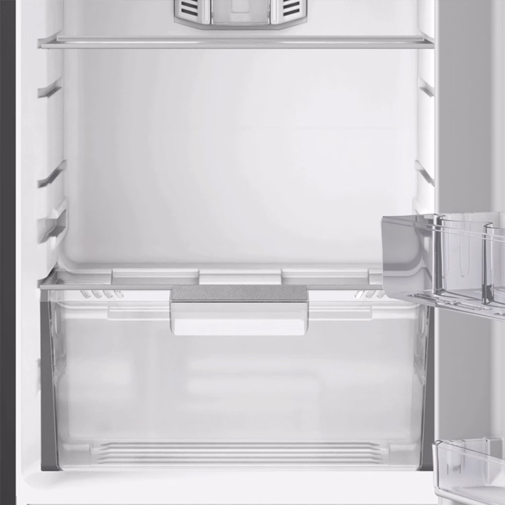 Refrigeradora RMP389JEG con dispensador 389L Mabe detalle interior de compartimentos adquiérelo en granhogar