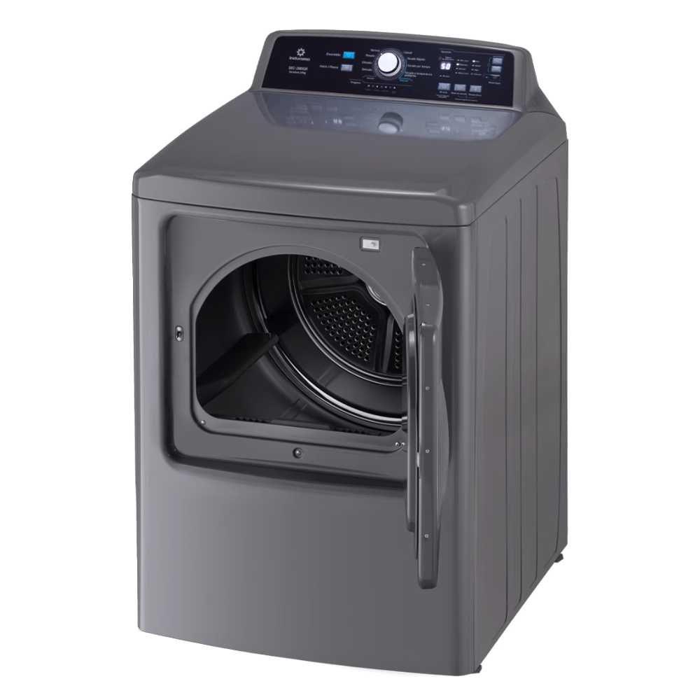 Secadora a gas SEC-20DGR 20kg Indurama con la puerta abierta encuéntralo en granhogar