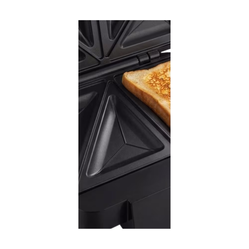 Sanduchera Prima STN-1000-N placa antiadherente triangular vista detalle, compra online granhogar