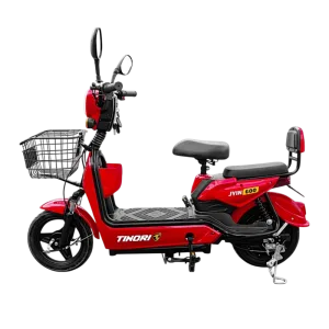 Scooter eléctrica JYIN 600W con pedal Tinori vista lateral roja descúbrelo en granhogar