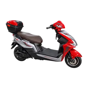 Scooter eléctrica Lamborbini Raptor 1500W roja, vista lateral completa, descúbrela en granhogar