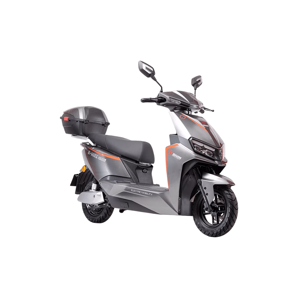 Scooter eléctrica E-Max 1500W 65 km/h SHM gris vista lateral derecha cómpralo en granhogar