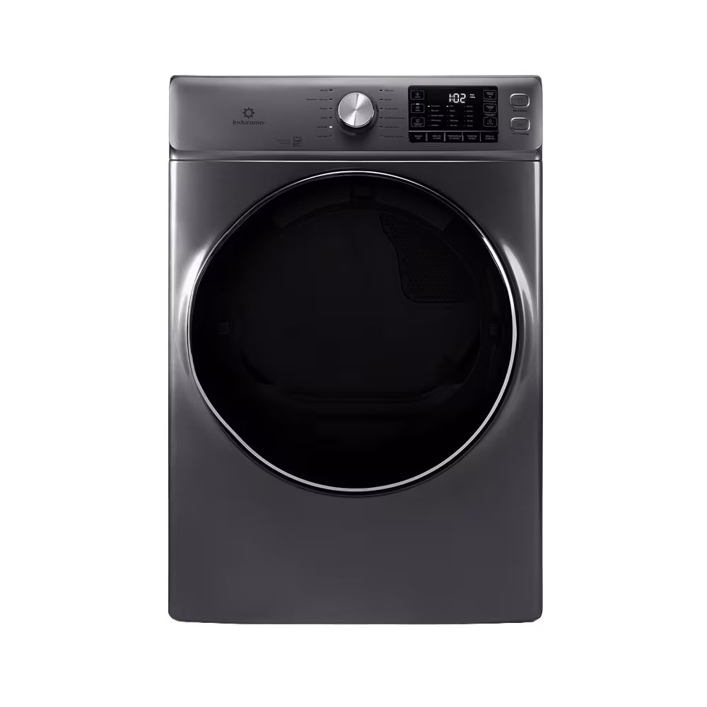 Secadora a gas Indurama SEC-21FCR con panel táctil y perilla vista frontal. Adquiérela en granhogar