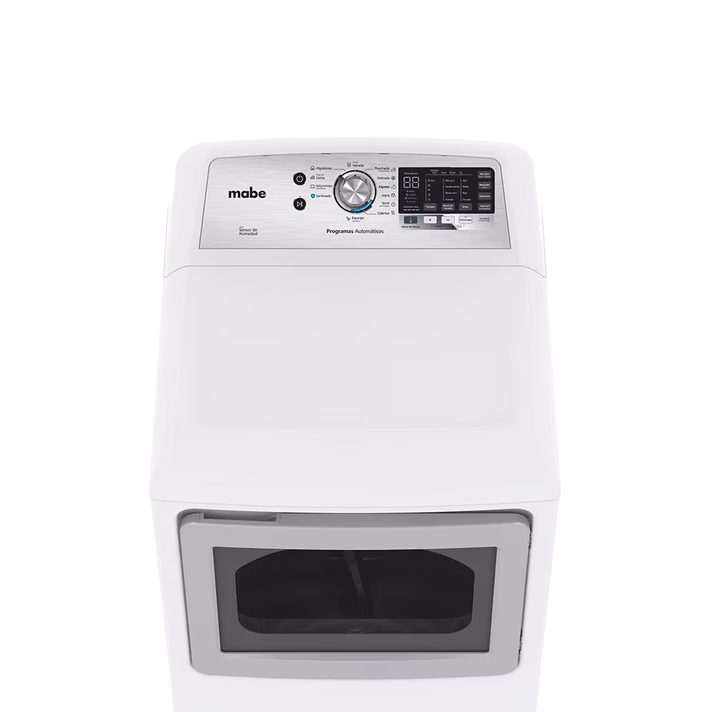 Secadora a gas SMG17R8MSBAB0 24kg blanca Mabe panel de control superior cómpralo en granhogar