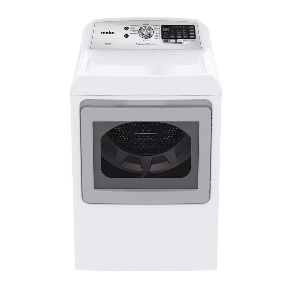 Secadora a gas SMG17R8MSBAB0 24kg blanca Mabe vista frontal descúbrelo en granhogar