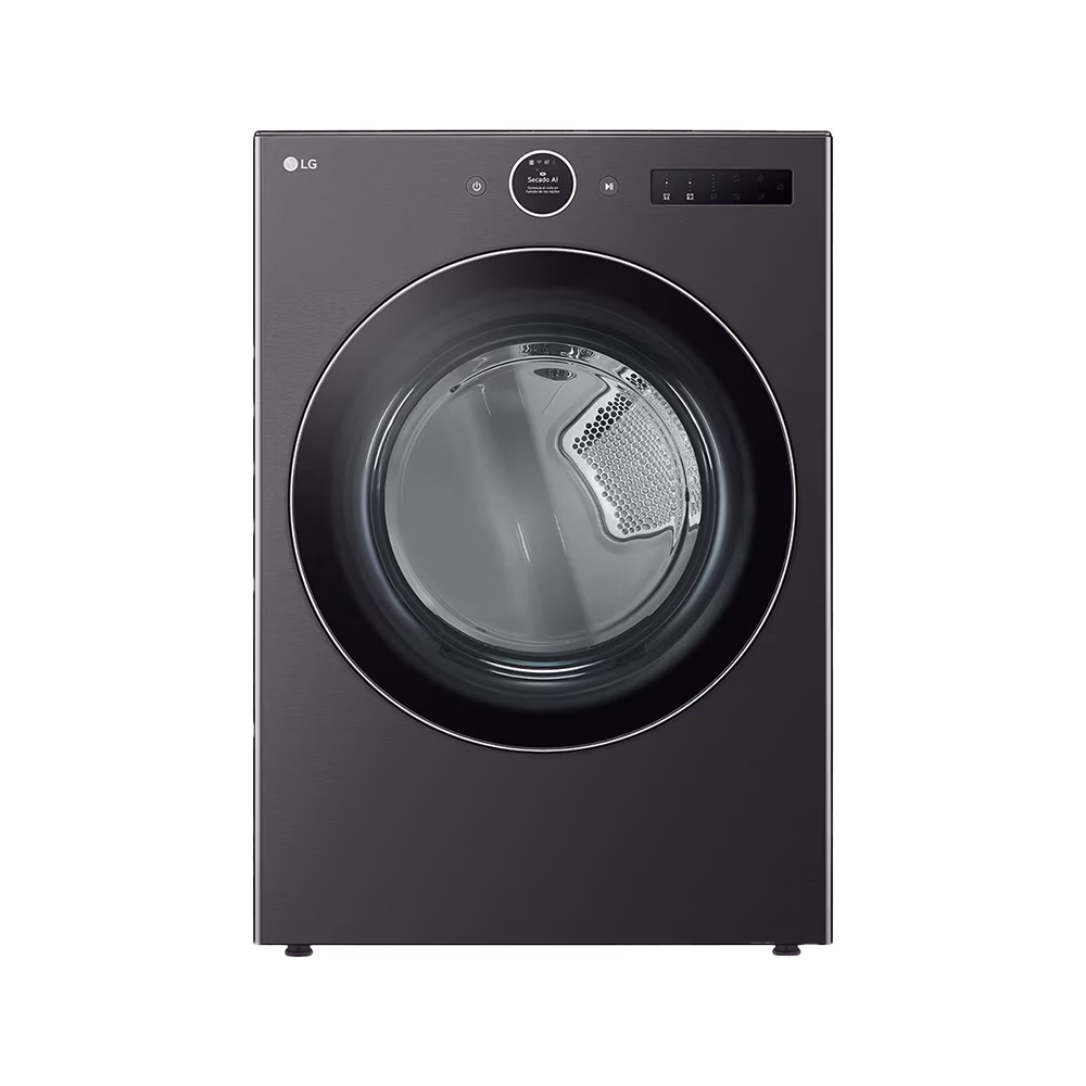 Secadora eléctrica DF74BFXS6BE 23kg carga frontal TurboSteam LG vista frontal descúbrelo en granhogar