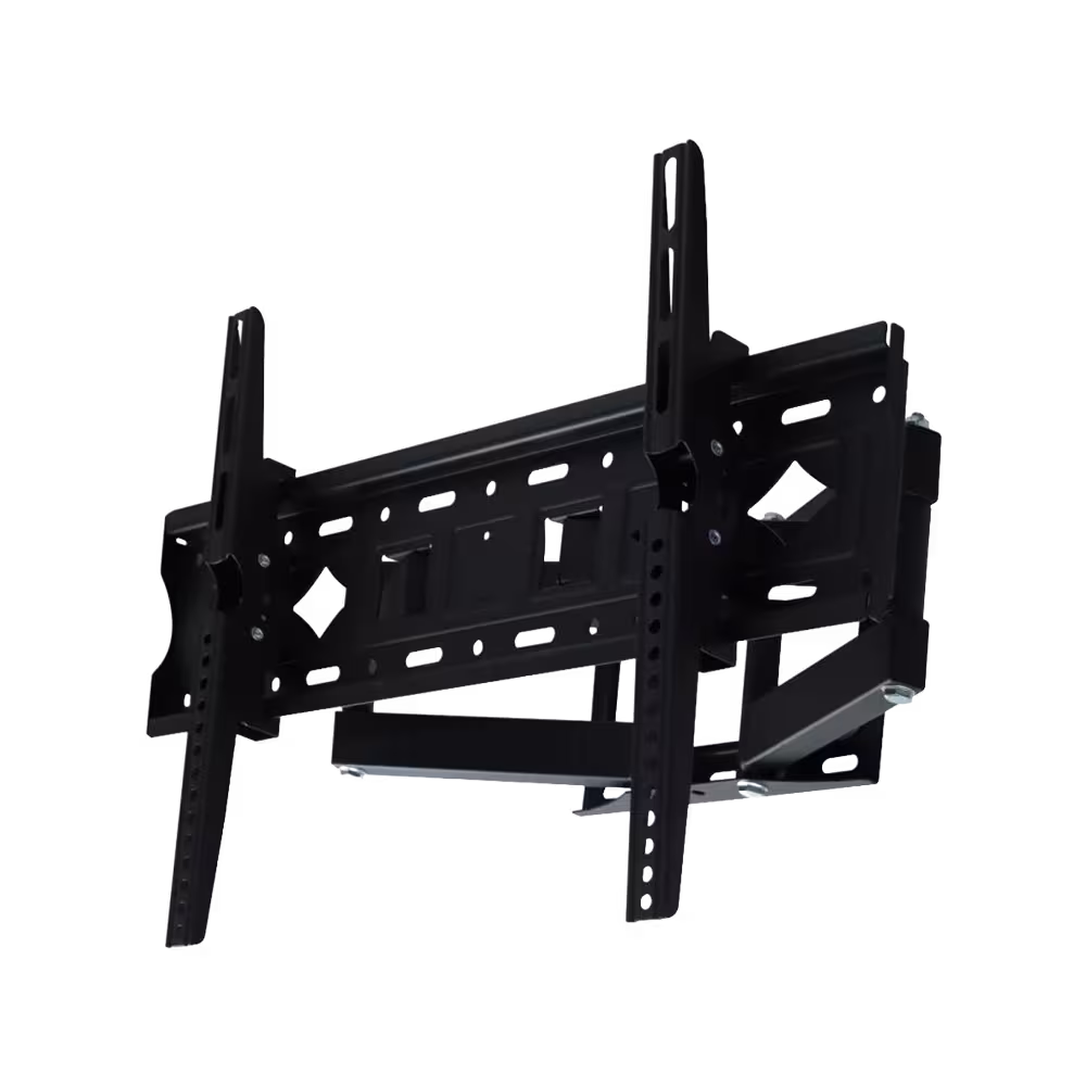 Soporte para TV EVL EVS-FM512 placa de pared y rieles inclinables vista diagonal. Cómpralo en granhogar
