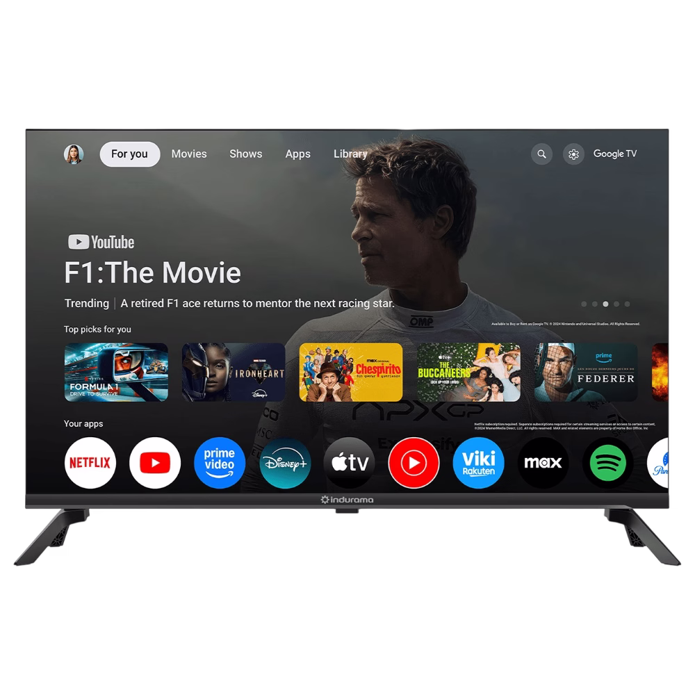 Vista frontal Televisor Indurama 32TIKN3HDQLED disponible en granhogar