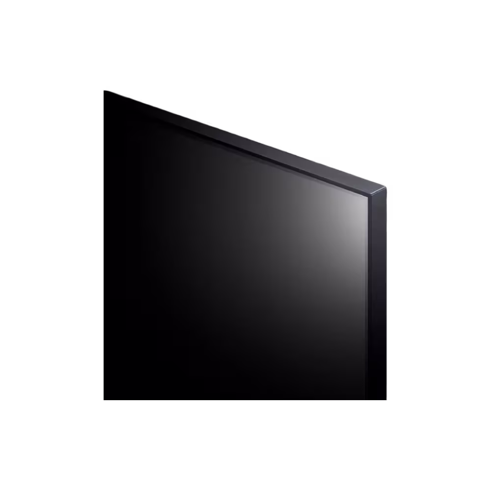 Televisor LG 43UR7800PSB marco delgado y esquina superior primer plano disponible en granhogar