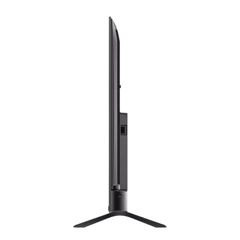 Televisor Motorola 55MNUHD perfil ultradelgado y base VESA vista lateral disponible en granhogar