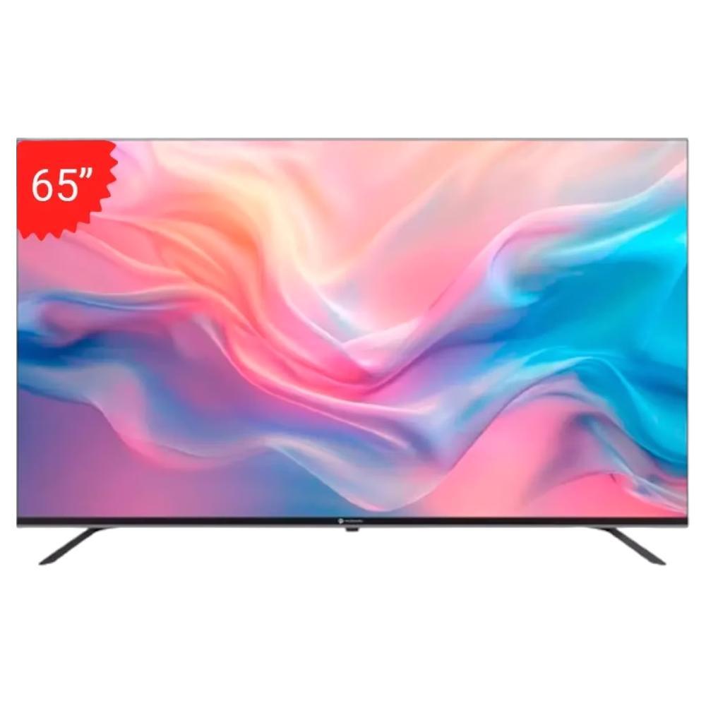 Televisor Motorola 65MNUHD Smart 4K LED Google TV vista frontal completa