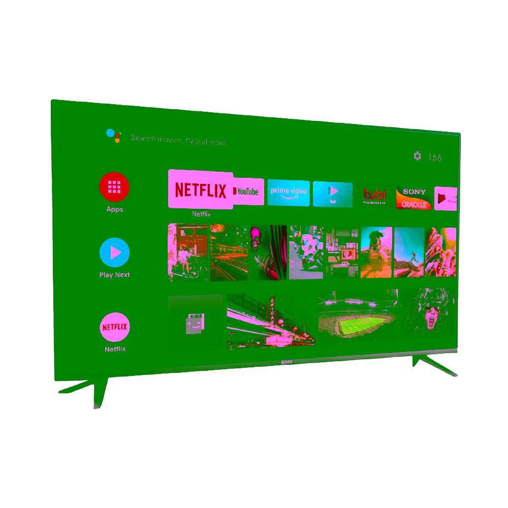 Televisor 40 Pulgadas Full HD ENV ENV-40DF2 diseño delgado vista diagonal Adquiere en granhogar