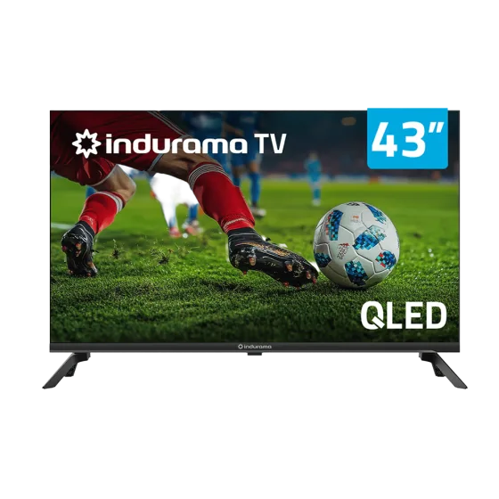 Televisor QLED Indurama 43TIKN3FHDQLED FHD Google TV vista frontal encuentra en granhogar