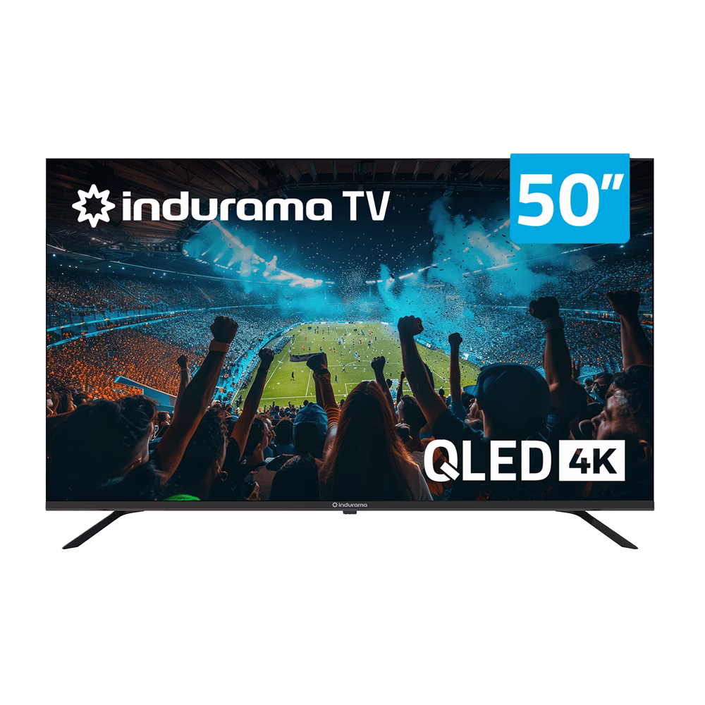 Televisor 50TIKJ1UHDQLED Smart TV 4K LED Google TV Indurama vista frontal descúbrelo en granhogar