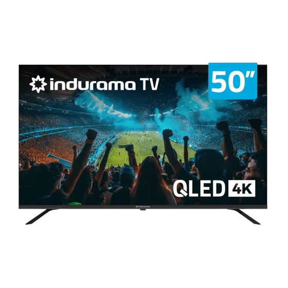 Televisor 50TIKJ1UHDQLED Smart TV 4K LED Google TV Indurama vista frontal descúbrelo en granhogar