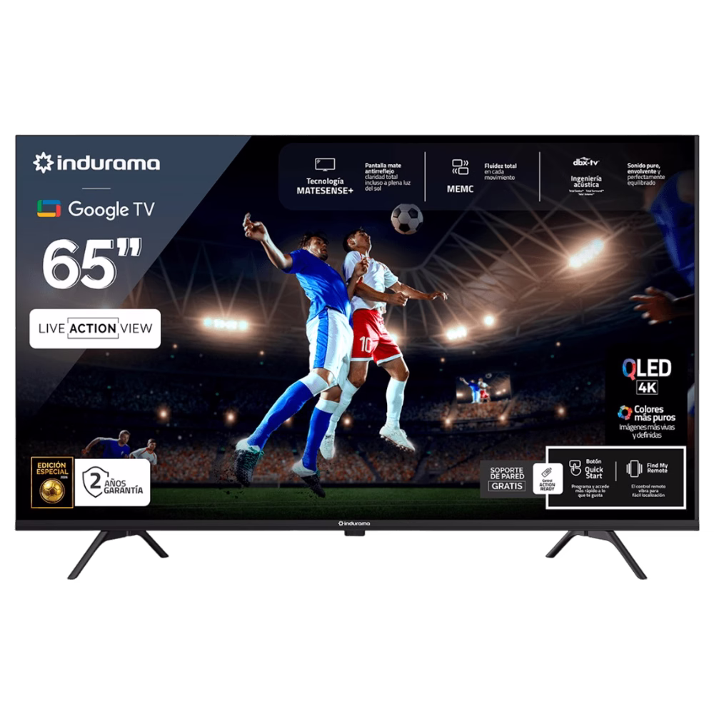 Televisor 65 Pulgadas 4K Google TV QLED 65TISG4FQLED Indurama imagen en pantalla Encuentra en granhogar