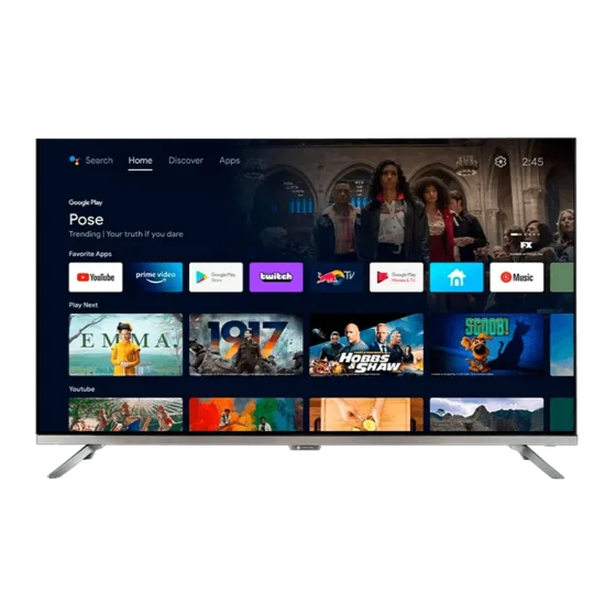 Televisor 50 Pulgadas Motorola 50MNUHD Smart TV 4K Google TV diseño frontal Adquiere en granhogar