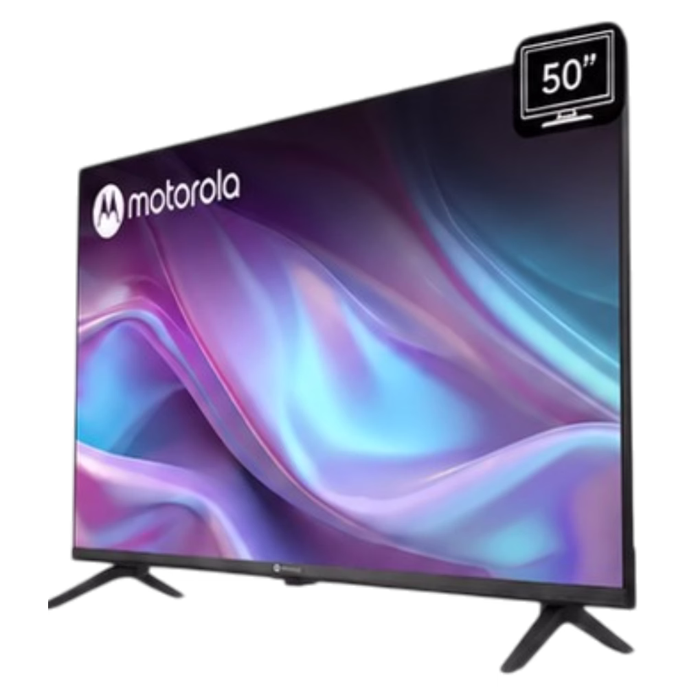 Televisor 50TMKUHD Smart 4K Motorola en diagonal derecha, adquiérelo en granhogar