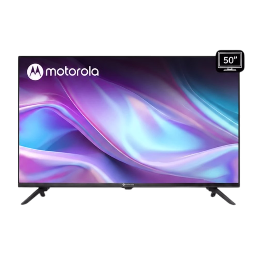 Televisor 50TMKUHD Smart 4K Motorola vista frontal, descúbrelo en granhogar