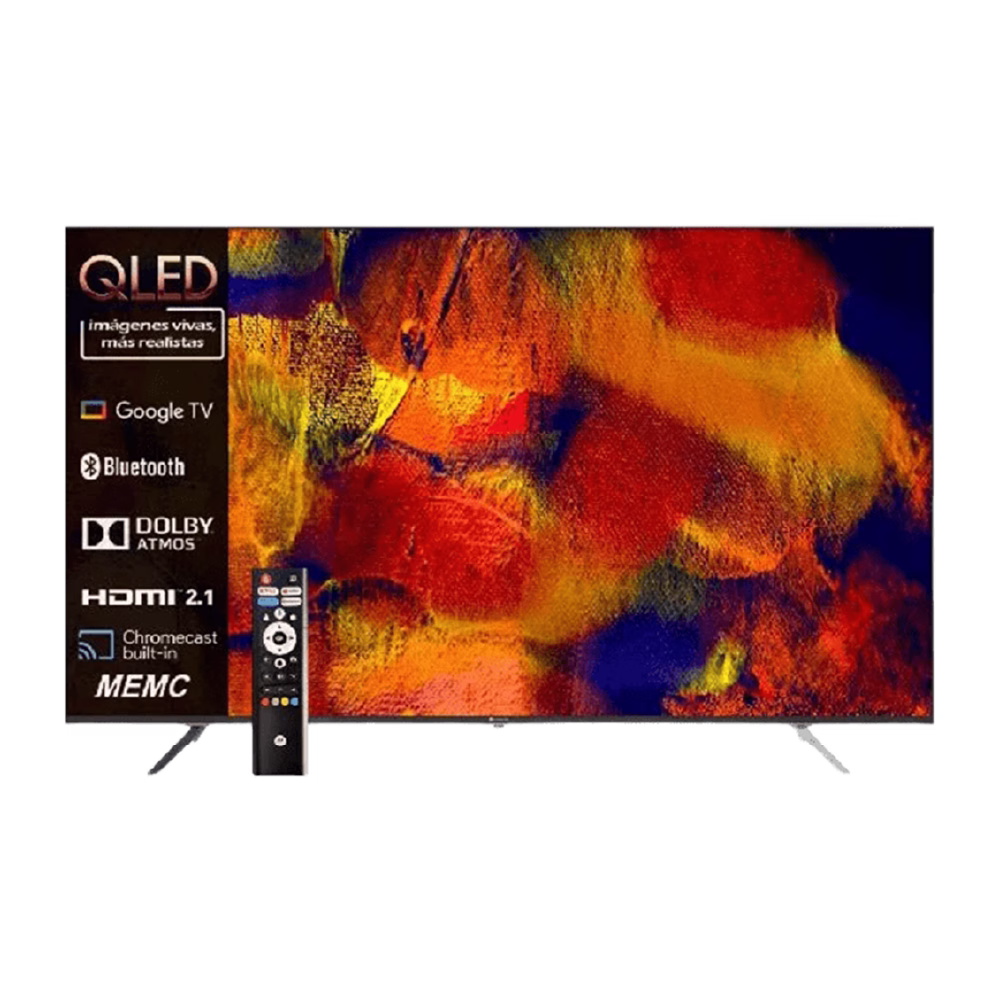 Televisor 86TMKQLED Smart TV QLED 4K Motorola vista frontal, descúbrelo en granhogar