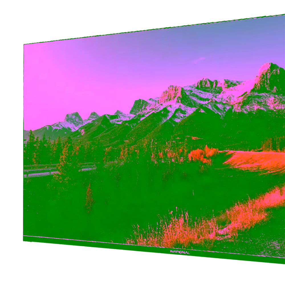 Televisor 65 Pulgadas 4K National ELED65KA1 pantalla panorámica vista diagonal Disponible en granhogar
