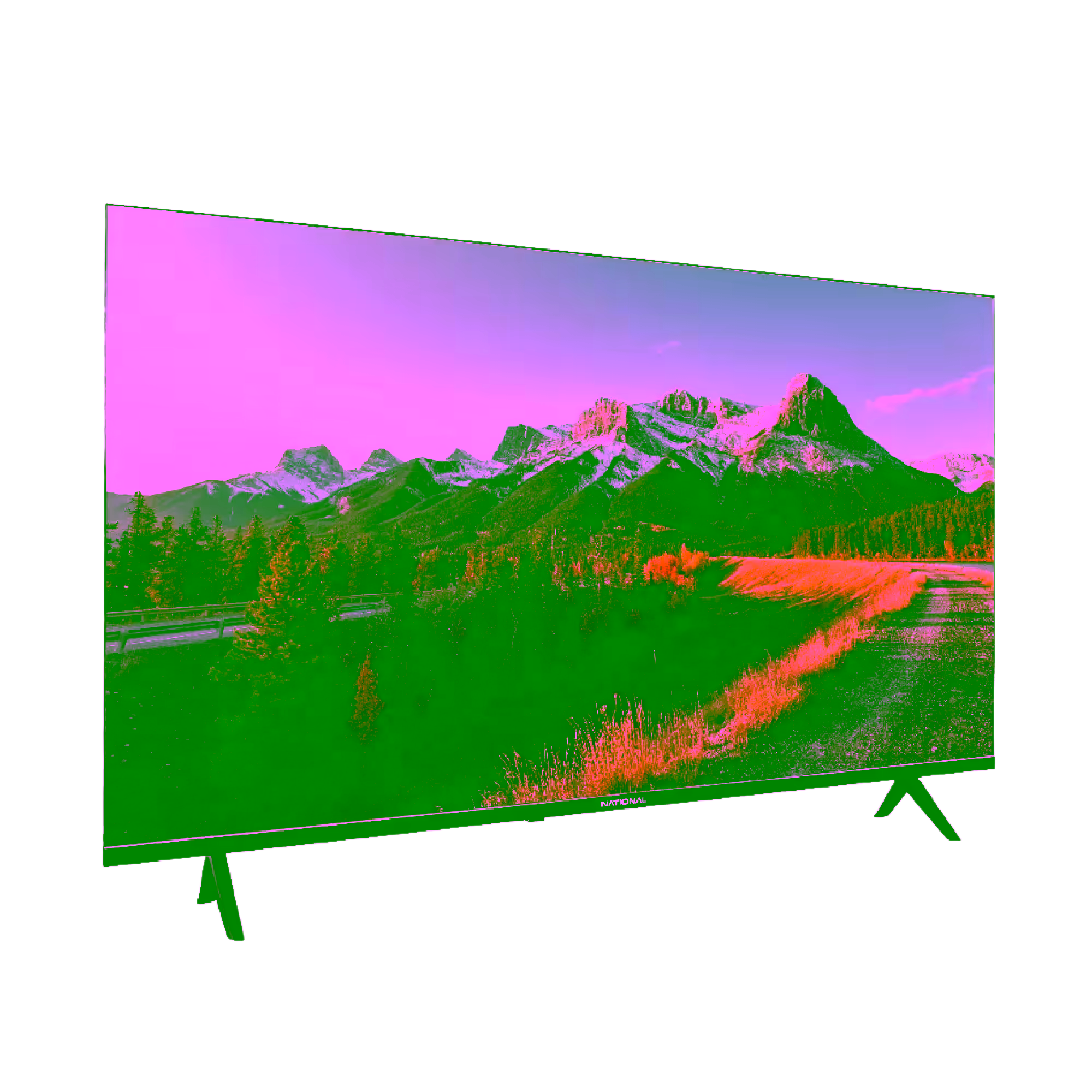 Televisor National ELED65KA1 4K Vista vista diagonal derecha