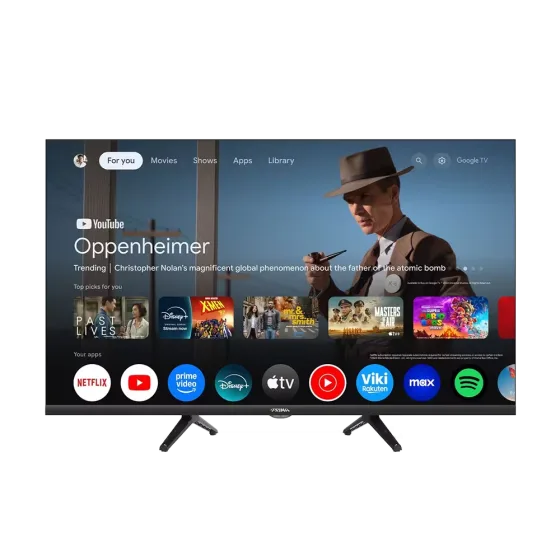 Televisor Prima PRIGTV32HD Smart TV 32 pulgadas y sistema Google TV vista frontal. Disponible en granhogar