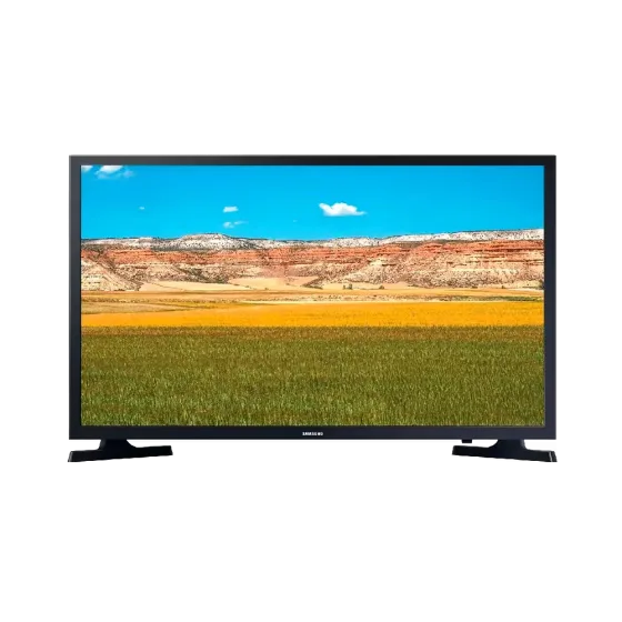 Televisor Samsung UN32T4300APCZE 32 pulgadas HD Smart TV negro vista frontal. Encuéntralo en granhogar online