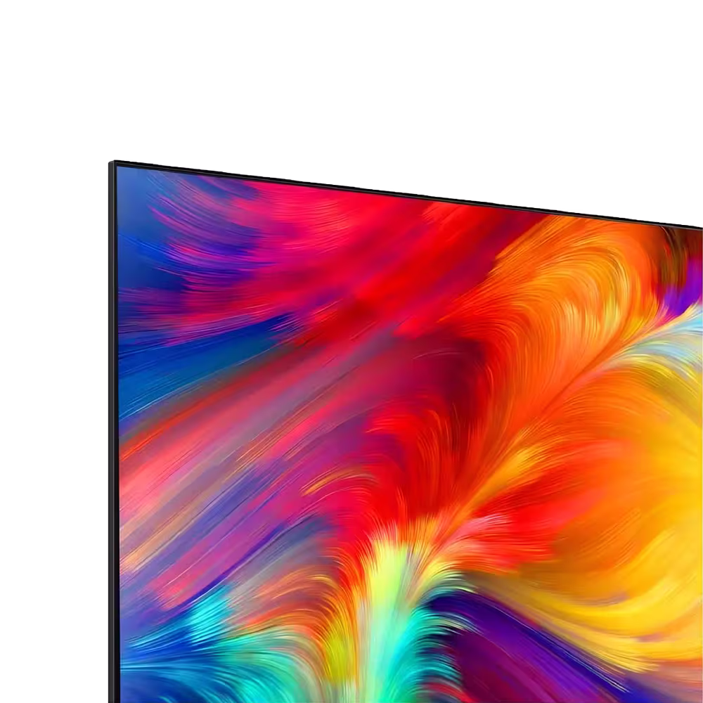 Televisor TCL 50P735 pantalla 4K de alta resolución vista tres cuartos. Encuéntralo aquí en granhogar