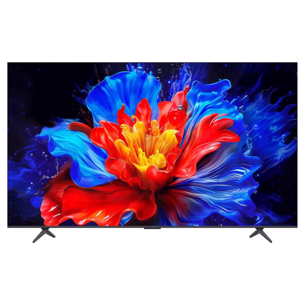Televisor TCL 85P8K frontal imagen de flor, descúbrelo en granhogar