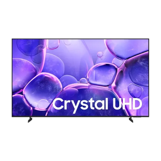 Televisor Samsung UN75U8000FPXPA Smart TV 4K con bases patas vista frontal, consiguelo en granhogar
