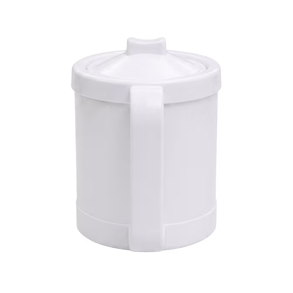 Tetera Opal 72438 blanca con asa ergonómica vista posterior. Disponible en granhogar