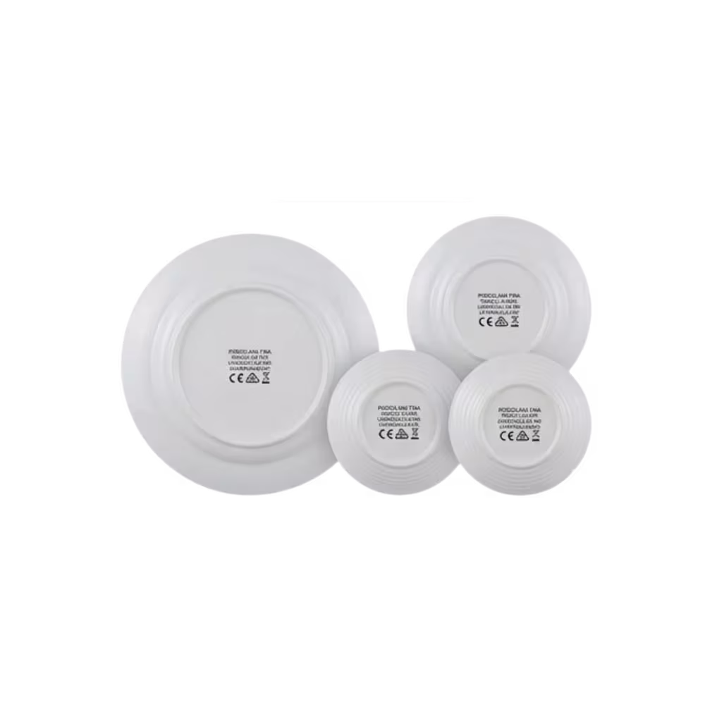 Vajilla porcelana SK-20R 20 piezas Home Life vista posterior de platos adquiérelo en granhogar