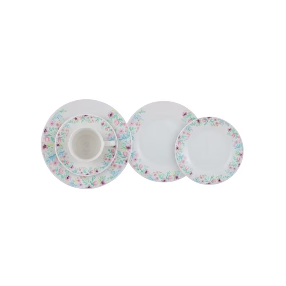 Vajilla porcelana SK-20R 20 piezas Home Life variedad de platos y taza encuéntralo en granhogar
