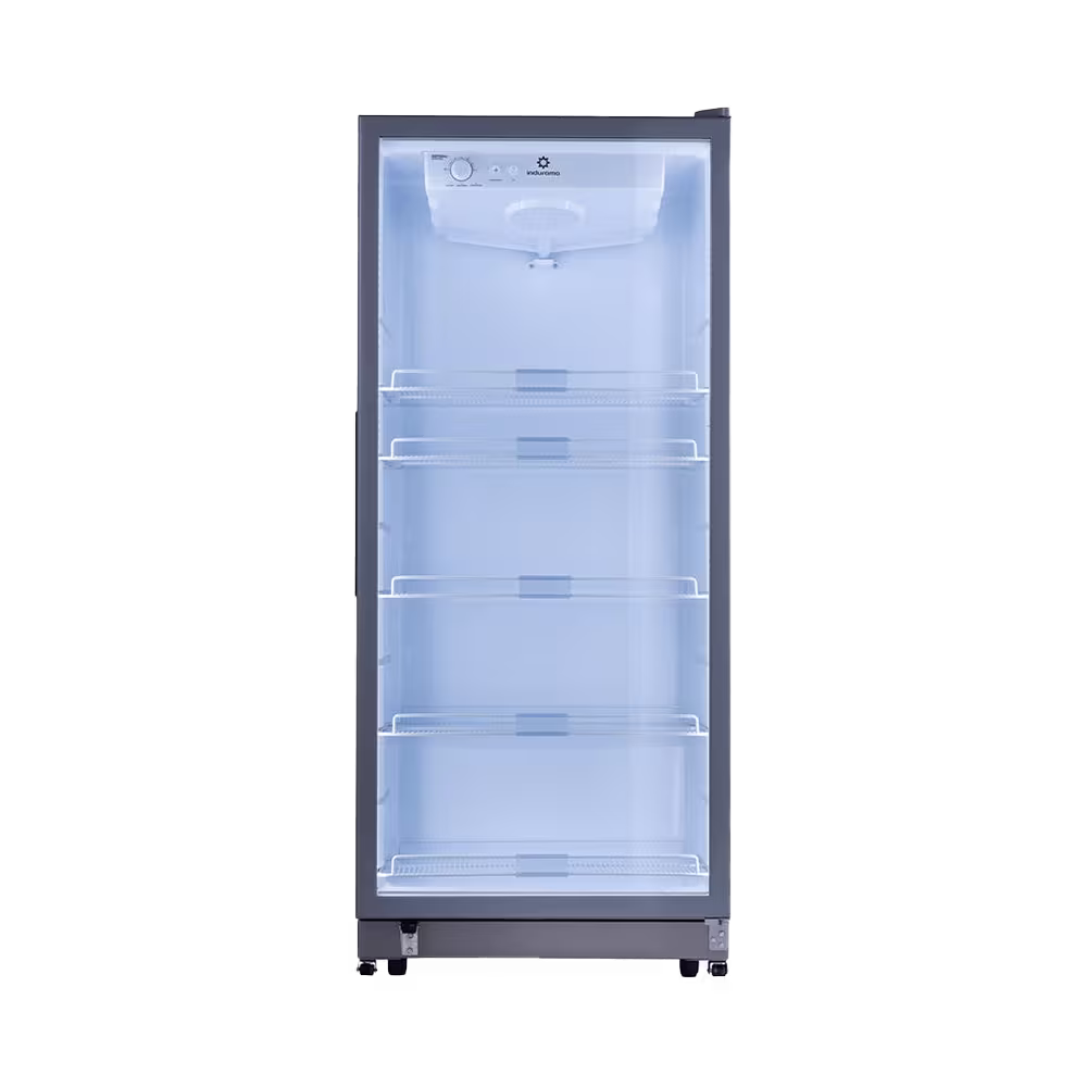 Vitrina frigorífica Indurama VFV-520 interior amplio con parrillas vista frontal. Disponible en granhogar