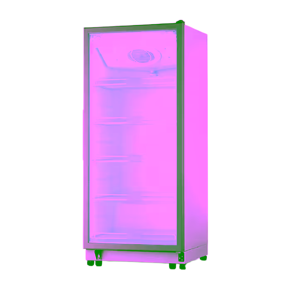 Vitrina frigorífica Indurama VFV-520 con luz LED vista diagonal izquierda compra online en granhogar