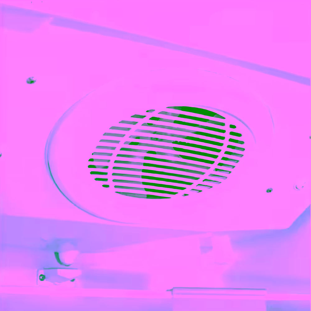 Vitrina frigorífica Indurama VFV-520 con luz LED detalle del ventilador obtén en granhogar