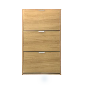 Zapatera Kumix Safira 3 Puertas color madera vista frontal encuentra en granhogar