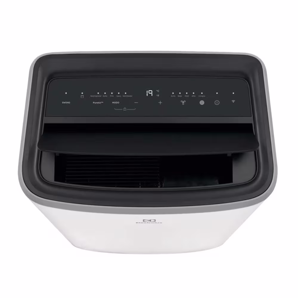 Aire acondicionado portátil Electrolux SP12F de 12.000 BTU, ideal para climatizar tus espacios con eficiencia y comodidad, fácil de mover e instalar.