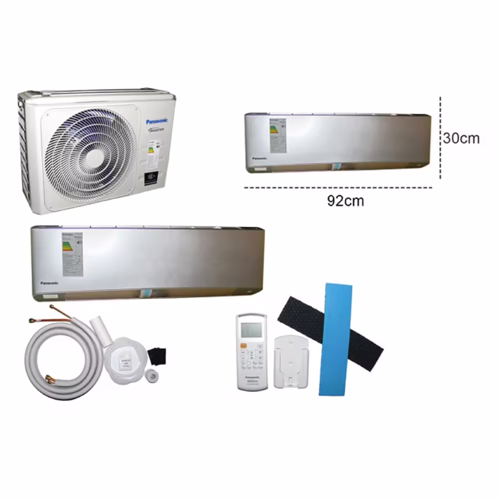 Aire acondicionado CS-S12WKV-9 de 12.000 BTU con tecnología Inverter. Ideal para mantener un ambiente fresco en espacios pequeños o medianos.