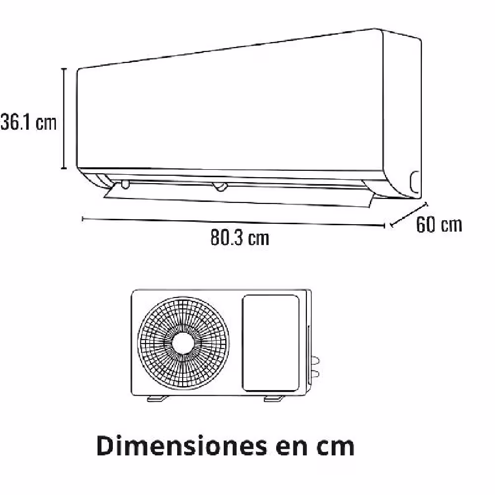 Aire acondicionado TAC-18CSA/Z2 de 18.000 BTU, 5 velocidades, control de flujo y temperatura, con filtro malla. Ideal para habitaciones medianas.