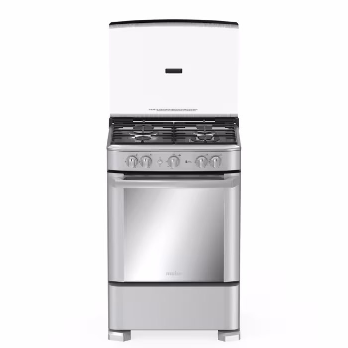 Cocina con comodidad y estilo con la Mabe EM6040FG2. 4 quemadores, diseño en inox y horno ideal para tus recetas diarias.