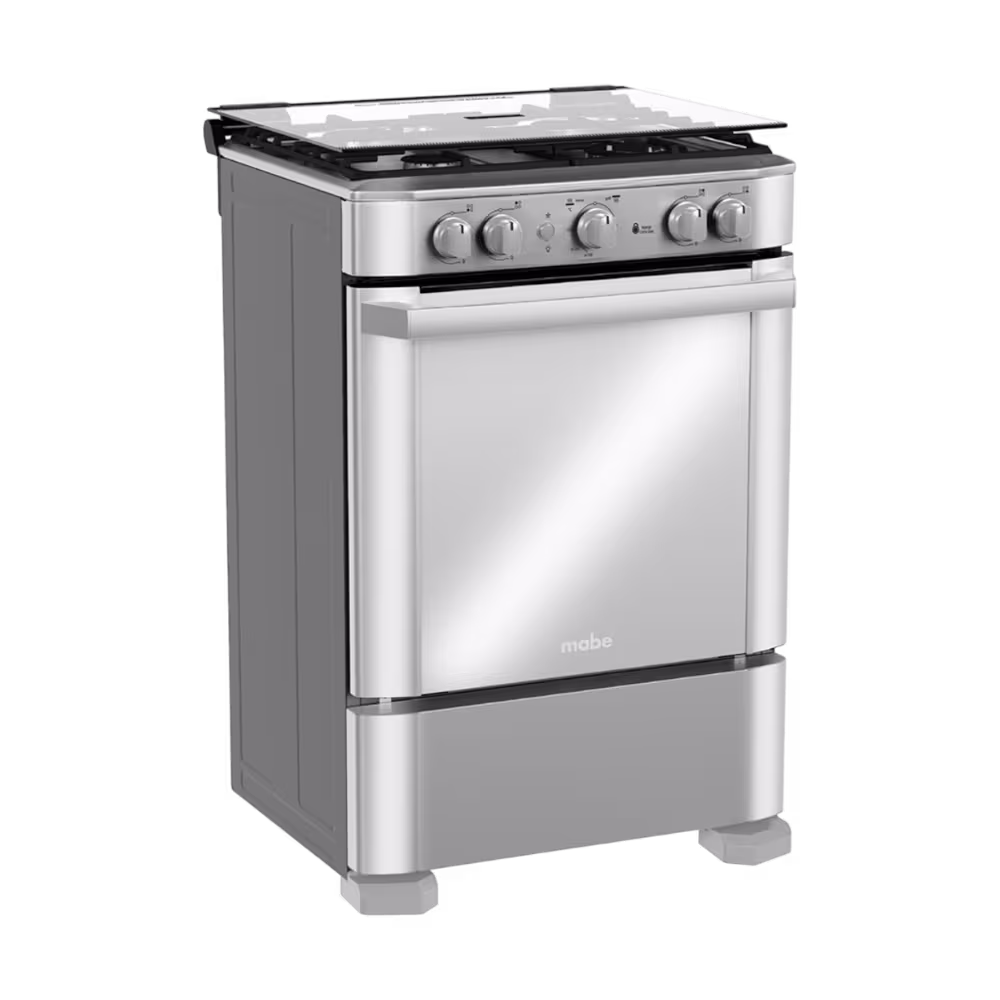 Disfruta cada receta con la cocina a gas EM6060FX3 de Mabe, compacta y elegante, perfecta para crear momentos únicos junto a quienes más amas.