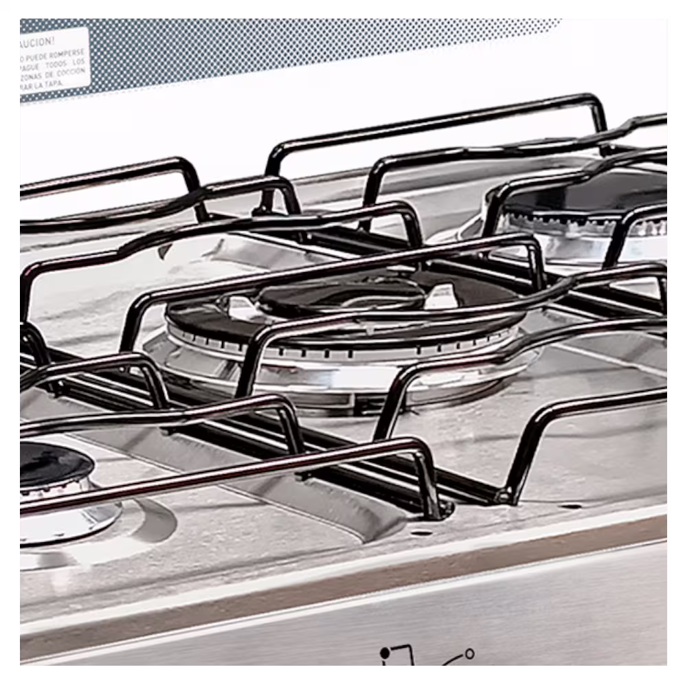 Cocineta Ragazza 5Q Ecoline, eficiente y resistente, con quemadores precisos y diseño práctico para una cocina funcional y moderna.