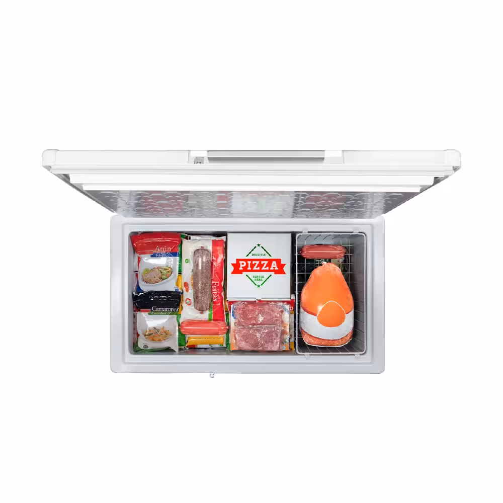 El Congelador Indurama CI-300 de 292L ofrece gran capacidad y eficiencia energética para mantener tus alimentos frescos y organizados.



