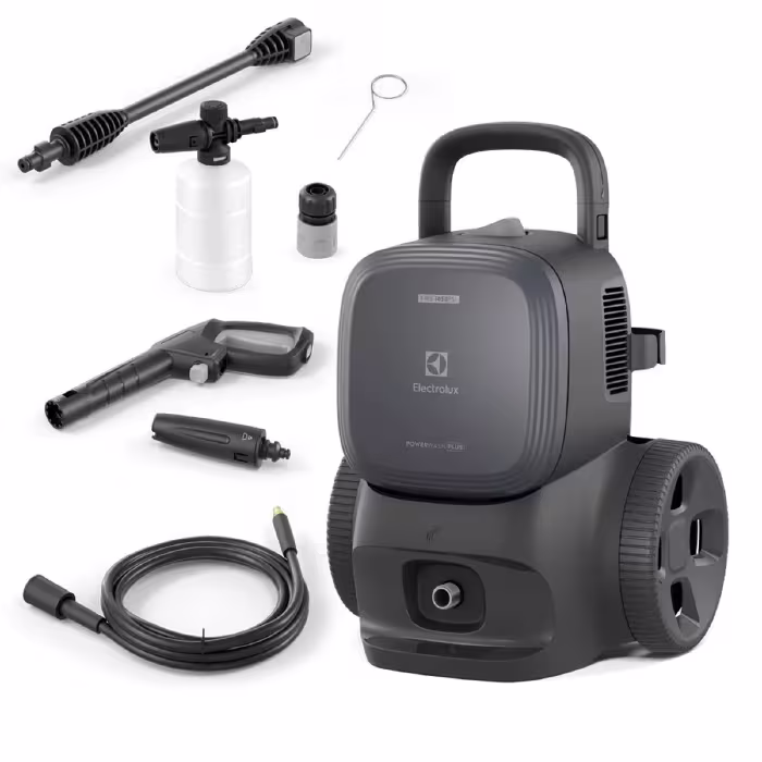 Limpia a fondo y sin esfuerzo con la hidrolavadora Electrolux EWS1850P de 1850 PSI, ideal para patios, autos y más, con diseño compacto y potente.
