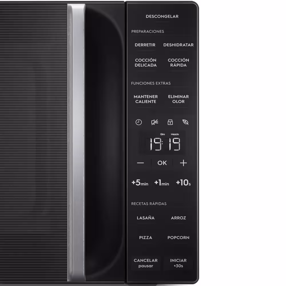 Calienta y cocina de forma práctica con el microondas Electrolux EMDY25S0MXB de 25 litros. Diseño moderno, fácil de usar y perfecto para tu cocina.